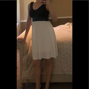 ✨ELLA MOSS✨sequin banded jersey v neck dress